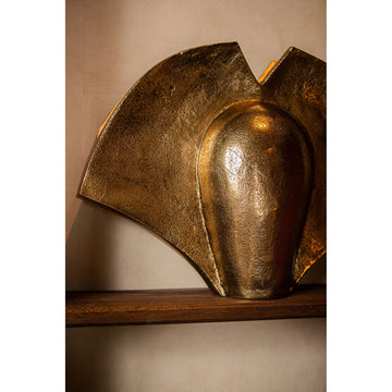 Dekotopf – Aluminium, Flügel Design, Skulpturale Form, Gold, Hoch – Jandell | PTMD