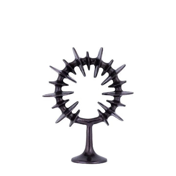 Dekofigur – Ring Design, Runde Form, Aluminium Material, Gunmetal, S – Awet | PTMD