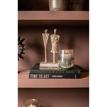 Hurricane Lamp – Round Glass Design, Etched Surface, Golden Color Scheme, S – Shelva | PTMD