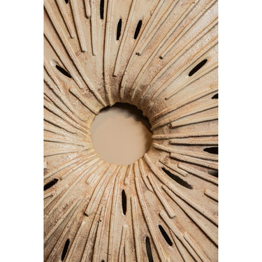 Beige Cast Aluminum Wall Panel with Organic Design, Open Look, L – Vija | PTMD