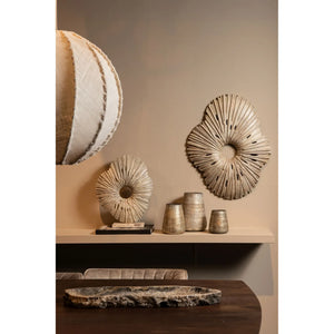 Statue - Cast Aluminum, Stone, Handmade, Beige, Organic Open, S - Vija | PTMD