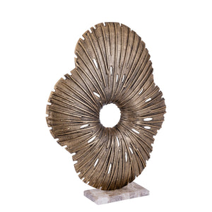 Statue – Organisches Design, Aluminium Material, Gold, L – Vija | PTMD