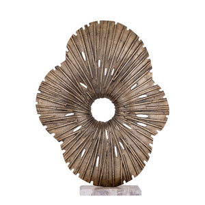 Statue – Organisches Design, Aluminium Material, Gold, L – Vija | PTMD