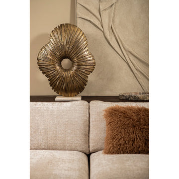 Statue - cast aluminum, stone, handmade, gold-colored, organically open, S – Vija | PTMD