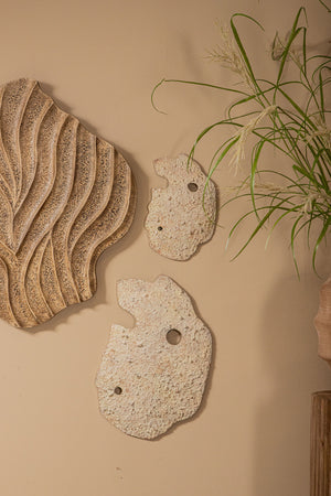 Wandpaneel – Beige MDF, Organische Form, Wellenförmiges Design - Abbie | PTMD
