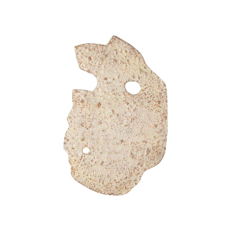 Wall Panel – Cast Aluminum Construction, Rough Textured Surface, Beige Hue, Handmade Design, S – Enrike | PTMD