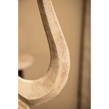 Statue - Cast Aluminum, Marble Stone, Handmade, Beige, Abstract Open, L – Camare | PTMD