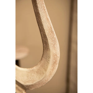 Statue - Cast Aluminum, Marble Stone, Handmade, Beige, Abstract Open, L – Camare | PTMD