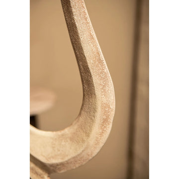 Statue – Abstraktes Design, Aluminium Material, Beige, S – Camare | PTMD