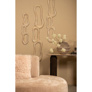 Cast Aluminum Wall Panel in Beige with Abstract Design, Open Look, S – Camare | PTMD