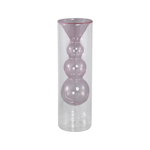 Vase – Bright pink glass, Bulbous inner shape, Large, A – Yanna | PTMD