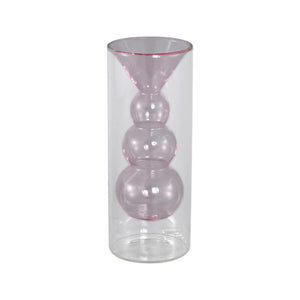 Vase – Bright pink glass, Bulged inner shape, Small, A – Yanna | PTMD