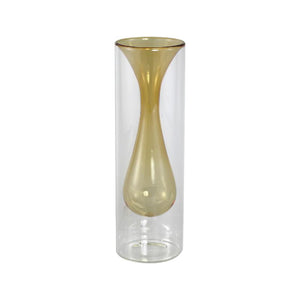 Vase – Amber Glass, With Inner Handles, Large – Yanna | PTMD
