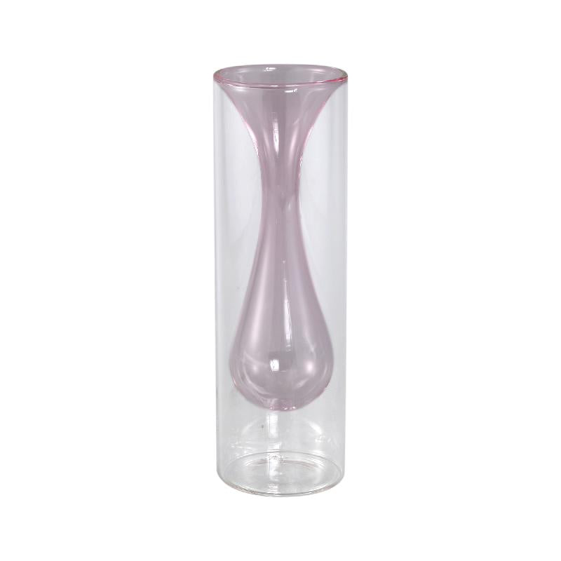 Vase – Bright Pink Glass, With Ears Inside, Large – Yanna | PTMD