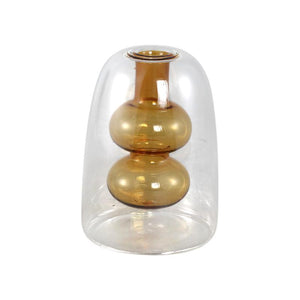 Vase – Amber glass, Bulging inner shape, B – Yanna | PTMD