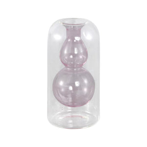 Vase – Luminous pink glass, Bulbous inner shape, C – Yanna | PTMD
