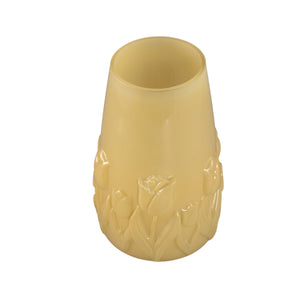 Vase – Tulpen Design, Runde Form, Glas Material, Creme, S – Beatrize | PTMD