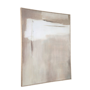 Wandpaneel – Abstraktes Design, Rechteckige Form, Leinwand Material, Beige, A – Olger | PTMD