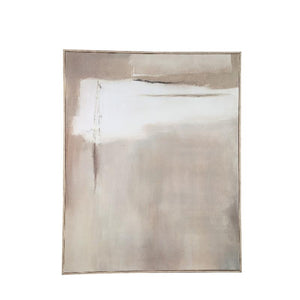 Wandpaneel – Abstraktes Design, Rechteckige Form, Leinwand Material, Beige, A – Olger | PTMD