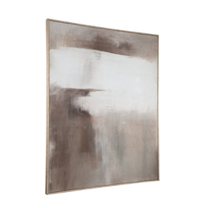 Wandpaneel – Abstraktes Design, Rechteckige Form, Leinwand Material, Beige, B – Olger | PTMD