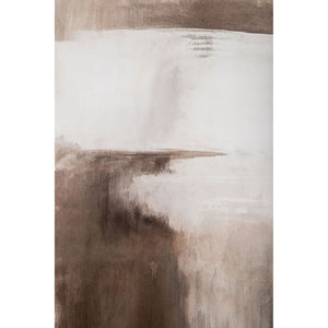Wandpaneel – Abstraktes Design, Rechteckige Form, Leinwand Material, Beige, B – Olger | PTMD