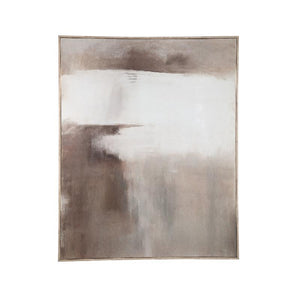 Wandpaneel – Abstraktes Design, Rechteckige Form, Leinwand Material, Beige, B – Olger | PTMD