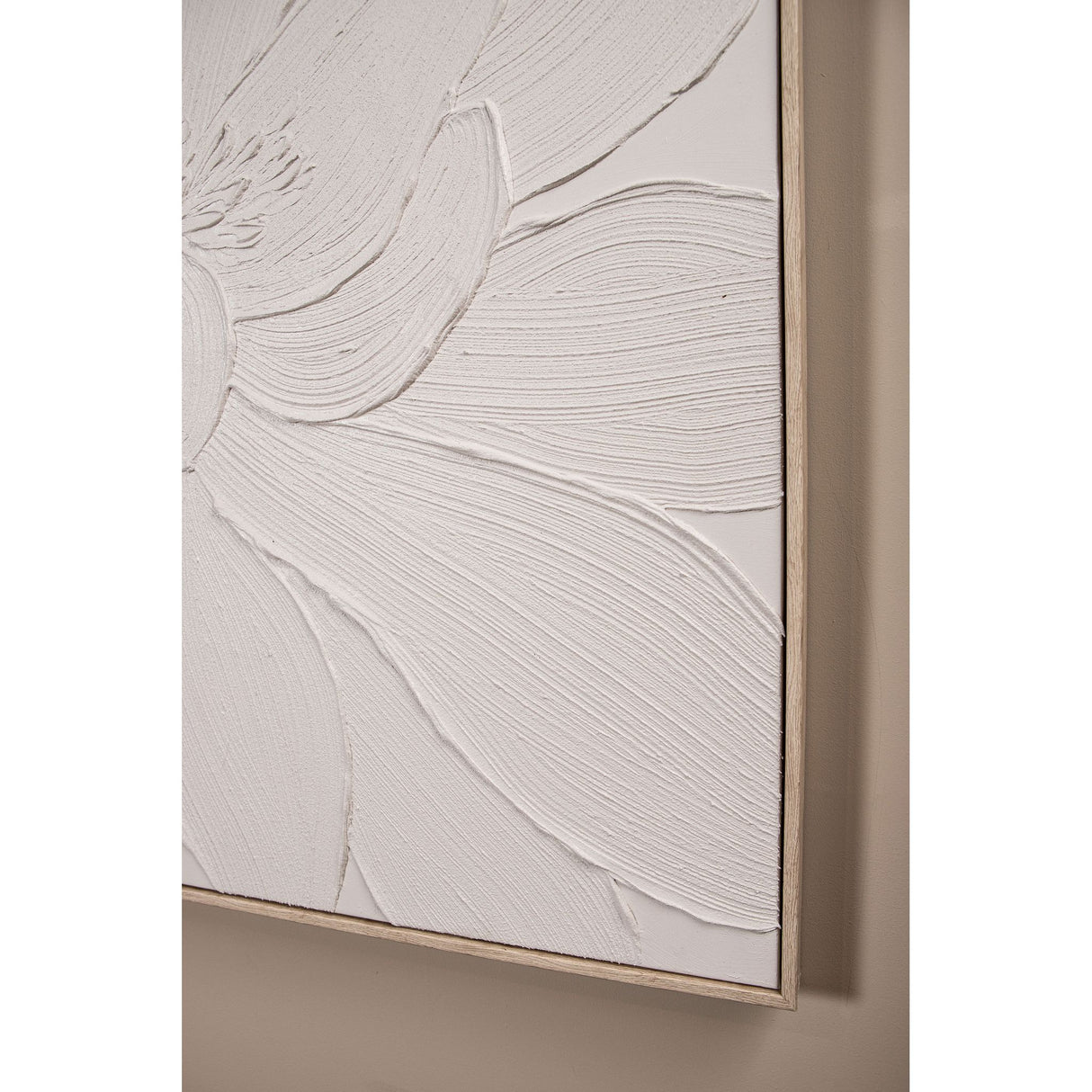 Wall art – Framed canvas design, Floral blossom motif, Handmade finish, A – Florise | PTMD