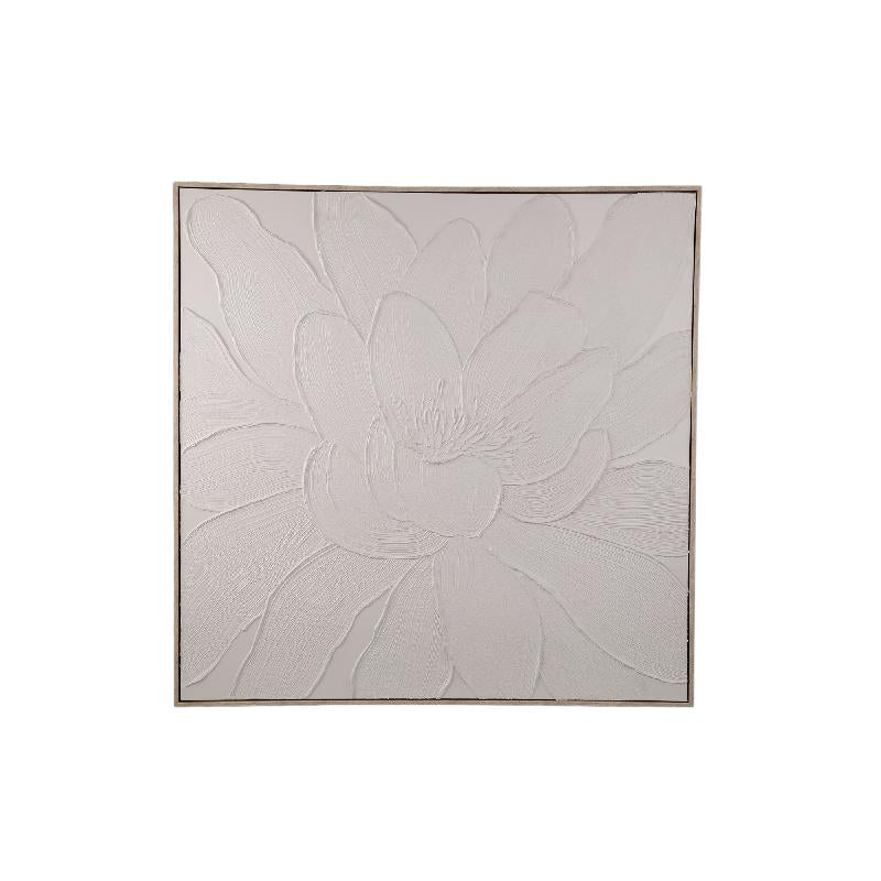 Wall art – Framed canvas design, Floral blossom motif, Handmade finish, A – Florise | PTMD
