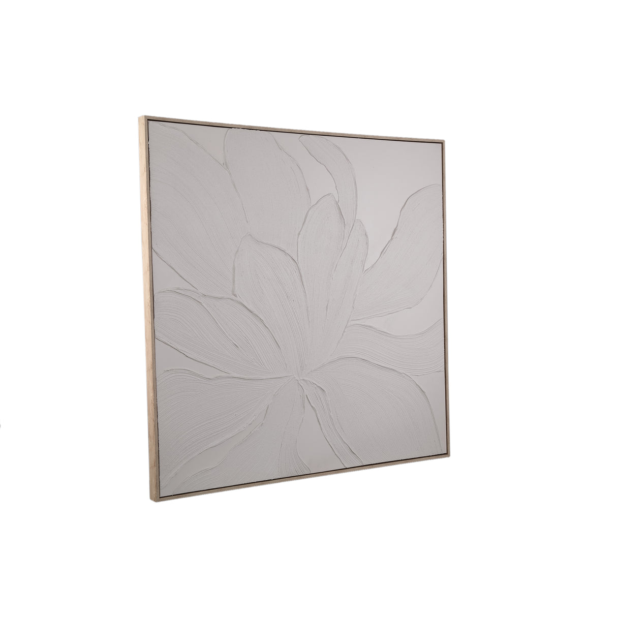 Wall decor - Framed canvas design, Floral motif, Handmade finish, B - Florise | PTMD