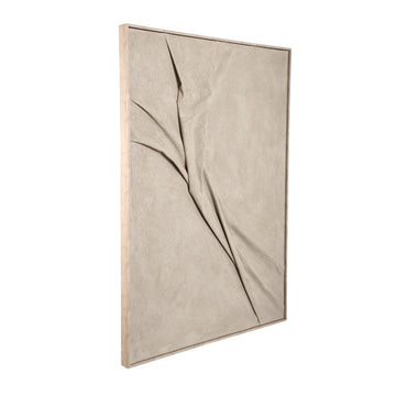 Wandpaneel – Wellen Design, Rechteckige Form, Textil Material, Sand, S – Dizze | PTMD