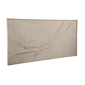 Wall Panel - Textile Wave Pattern, Framed Canvas, Handmade Finish, L - Dizze | PTMD