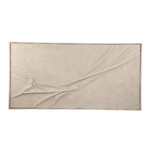 Wall Panel - Textile Wave Pattern, Framed Canvas, Handmade Finish, L - Dizze | PTMD