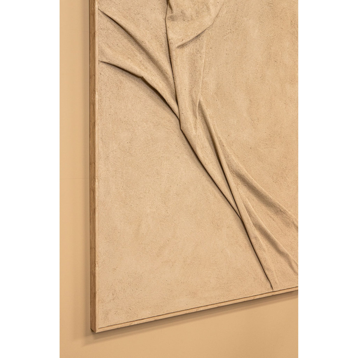 Wall Panel - Textile Wave Pattern, Framed Canvas, Handmade Finish, L - Dizze | PTMD