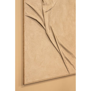 Wall Panel - Textile Wave Pattern, Framed Canvas, Handmade Finish, L - Dizze | PTMD
