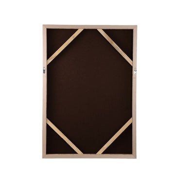 Wandpaneel aus Polyester-Canvas mit Kiefernholzrahmen, Blumenmotiv und Hellbraun-Finish – Lorinde | PTMD
