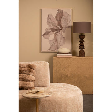 Tischlampe aus Mangoholz mit Braunton und schlankem Design in runder Form – Elaine | PTMD