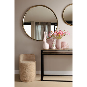 Vase – Pink Glass, Round Shape, Straight Base, L – Hervy | PTMD