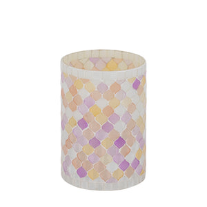 Windlicht – Glas Material, Hellrosa Ton, Mosaik Design, M – Zadie | PTMD