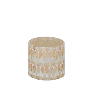 Windlicht – Glas Material, Natur Ton, Mosaik Design, S – Zadie | PTMD