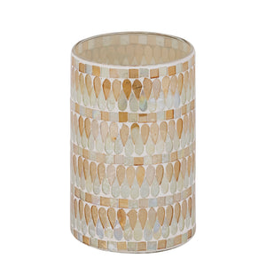 Windlicht – Glas Material, Natur Ton, Mosaik Design, L – Zadie | PTMD