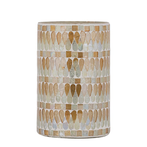 Windlicht – Glas Material, Natur Ton, Mosaik Design, L – Zadie | PTMD