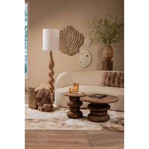Wall Panel – Cast Aluminum Construction, Rough Textured Surface, Beige Hue, Handmade Design, S – Enrike | PTMD