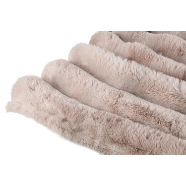 Blanket - Beige Faux Fur, Ribbed, Polyester, Soft, L – Divvo | PTMD