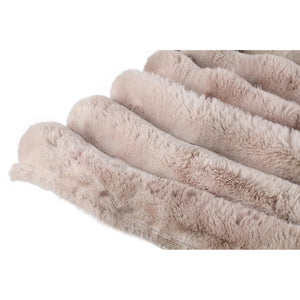 Decke – Kunstfell, Geriffeltes Design, Weiche Haptik, Beige, L – Divvo | PTMD