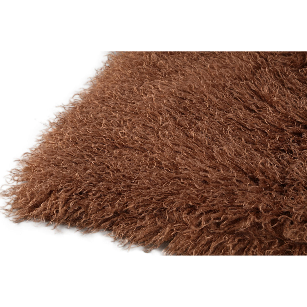 Blanket - Dark Brown Faux Sheepskin, Polyester, Fluffy, Handmade, S – Rexx | PTMD