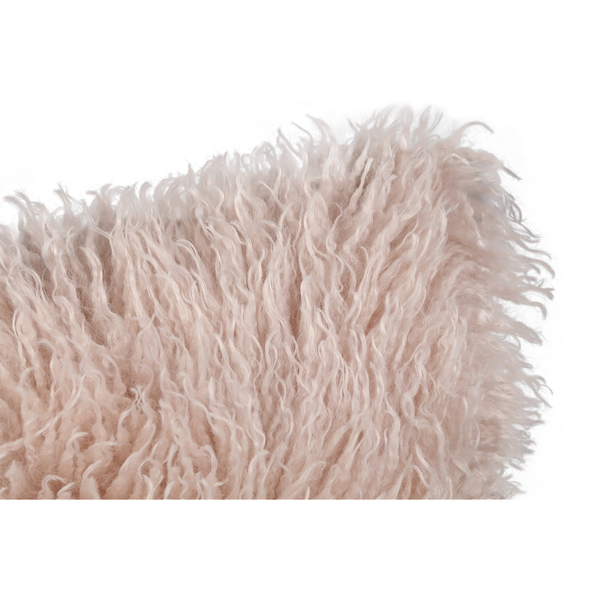 Pillow - Beige Faux Shearling, Polyester, Fluffy, Zipper, M – Rexx | PTMD