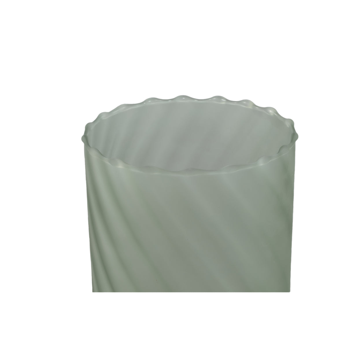Windlicht – Mattiertes Design, Runde Form, Glasmaterial, Grün, M – Rameen | PTMD