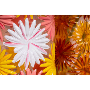 Vase - Orange Glass, Round Shape, Floral Decor - Yoanna | PTMD