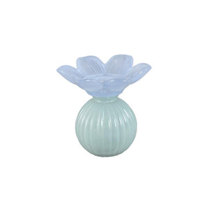 Kerzenständer – Blumendesign, Bollenform, Glasmaterial, Flieder – Leila | PTMD