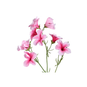 Gartenblume – Hellrosafarbener Petunienzweig aus Polyestergewebe | PTMD